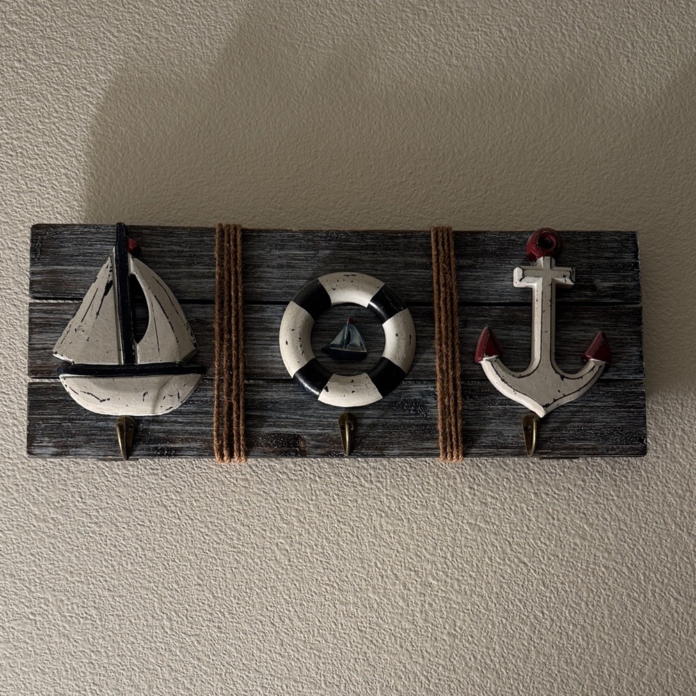 Nautical Wall Decor with Hooks